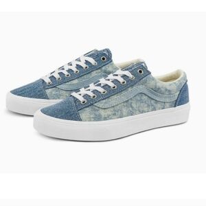 Vans Denim Acid Wash Old Skool Skateboard Shoes Size 6 NWOB